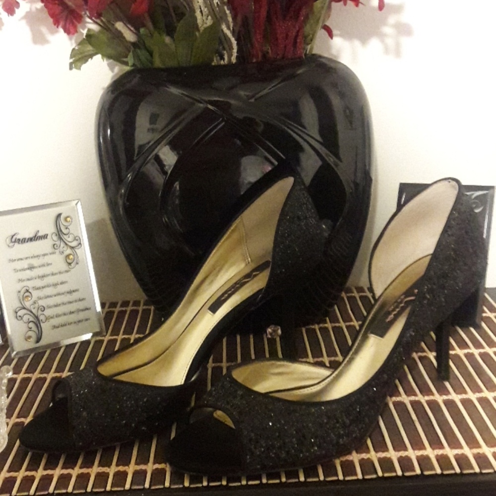 💖 Sparkling black elegant high heels 💖